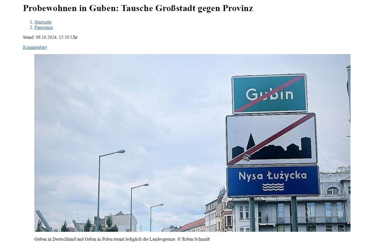 2024_10 Frankfurter RundschauProbewohnen in Guben- Tausche Großstadt gegen Provinz.jpg