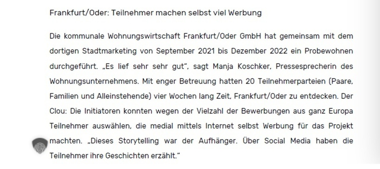 Artikel auf KommWohnen der Stadt Görlitz
