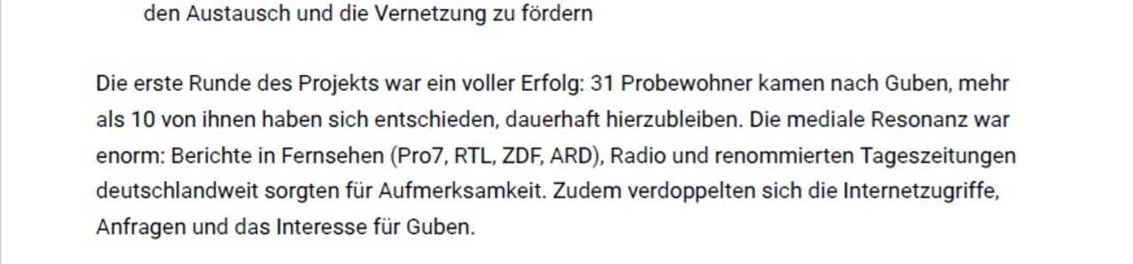 Artikel zum Probewohnen in Guben 2025 auf NiederlausitzAktuell