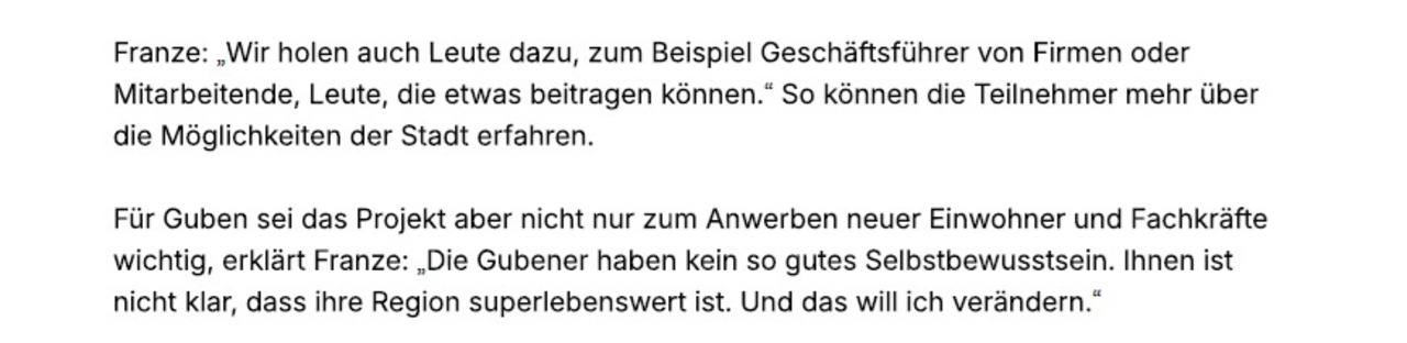 Arktikel Probewohnen Guben auf focusonline