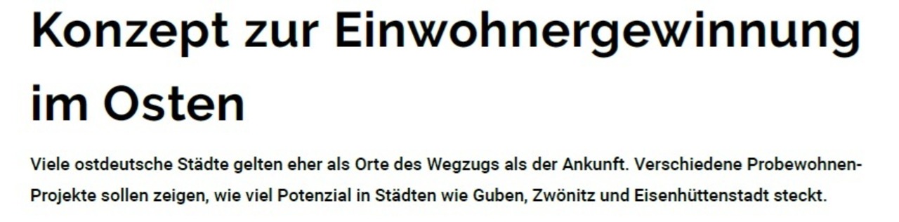 Arktikel Probewohnen Guben auf supperillu.de