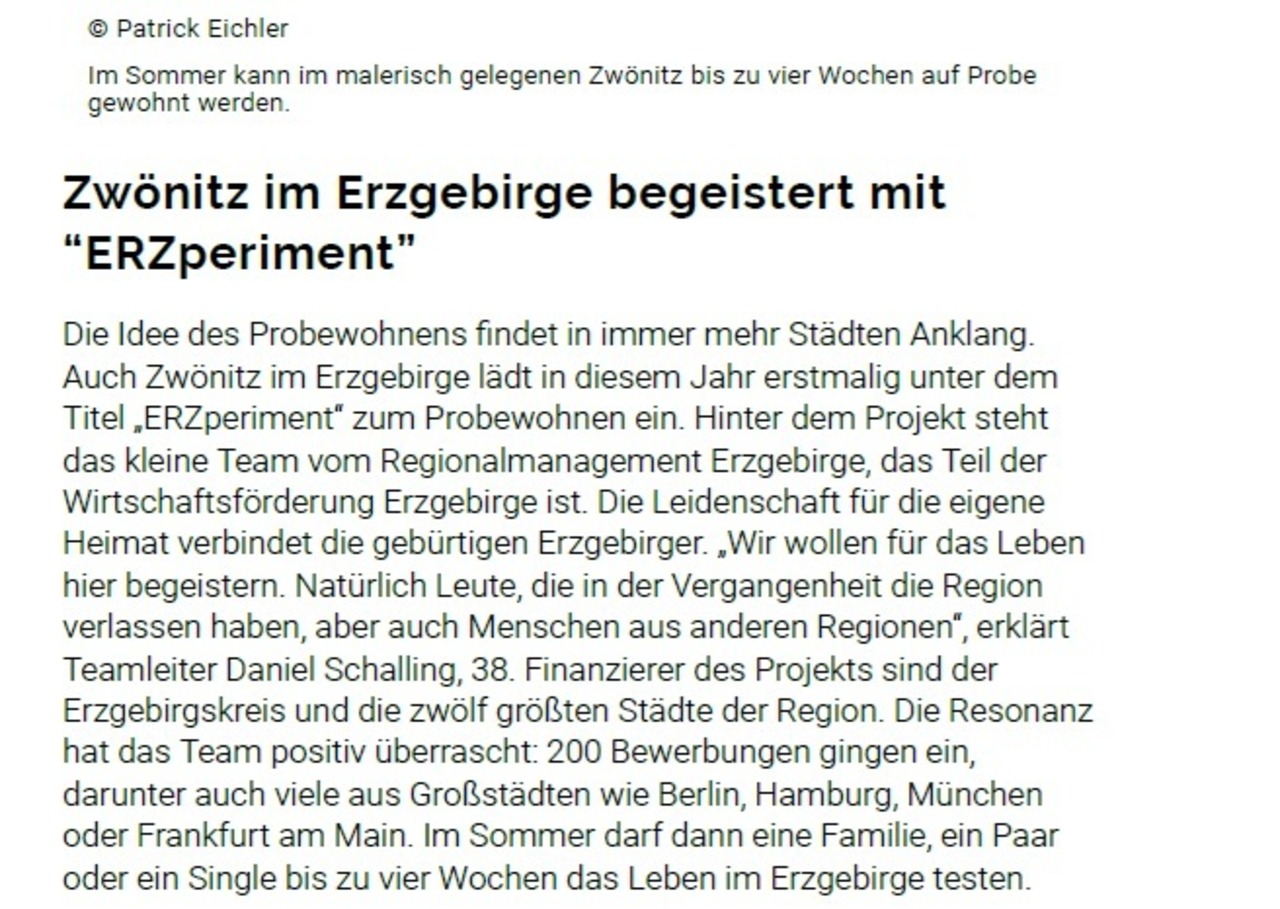 Arktikel Probewohnen Guben auf supperillu.de