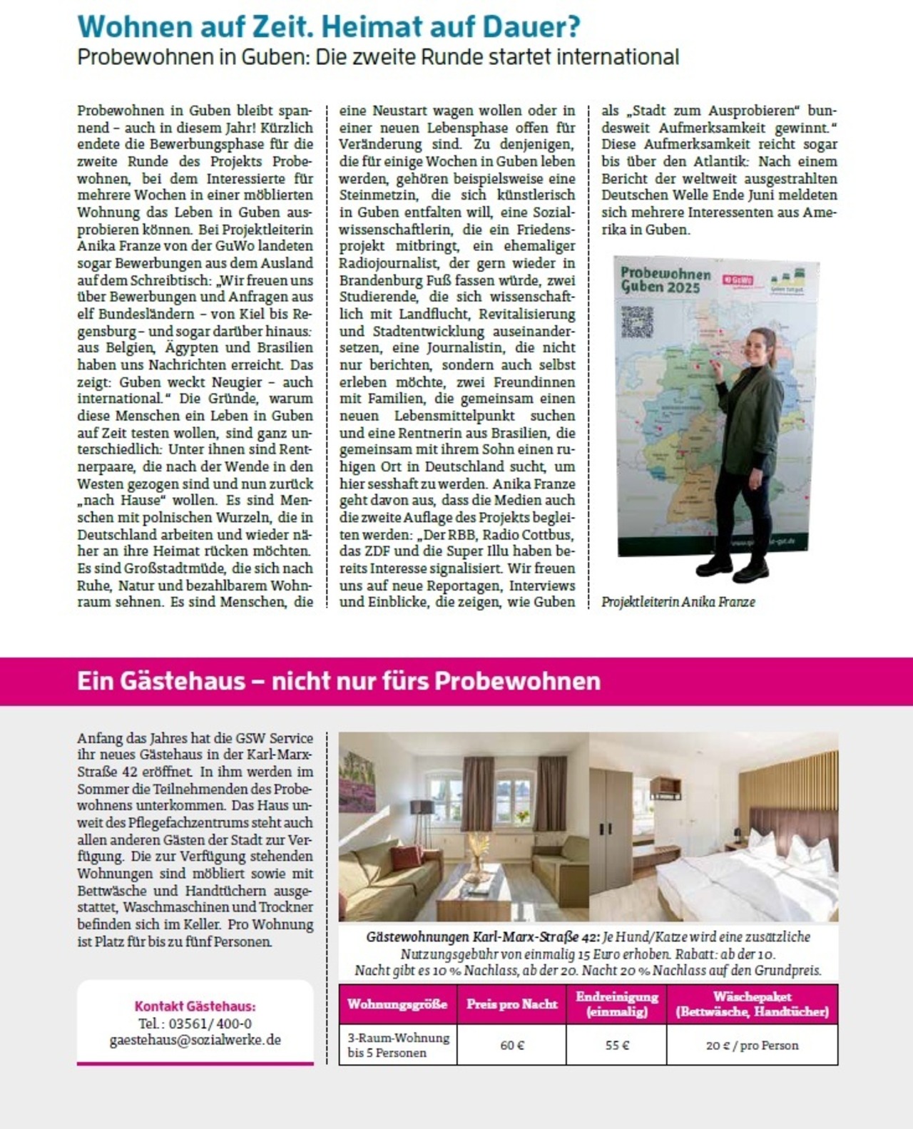 Probewohnen Guben geht in die zweite Rund im Stadtgeflüster der Gubener Wohnungsgesellschaft mbH