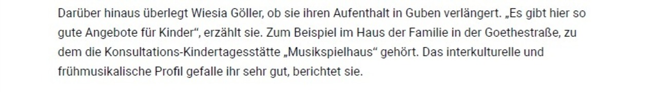 Artikel zum Probewohnen 2025 in Guben Lausitzer Rundschau
