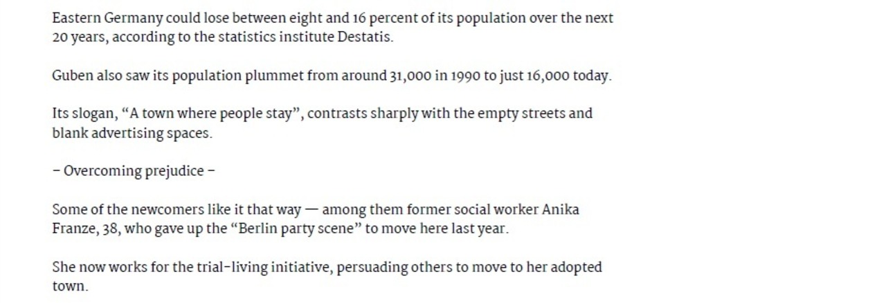 Artikel zum Probewohnen in Guben Toronto Sun