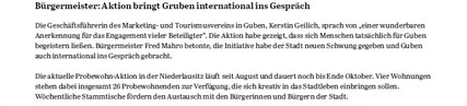 Artikel Tagesspiegel Auszeichnung der Staatskanzlei Brandenburg durch dieChefin der Staatskanzlei Frau Schneider für 