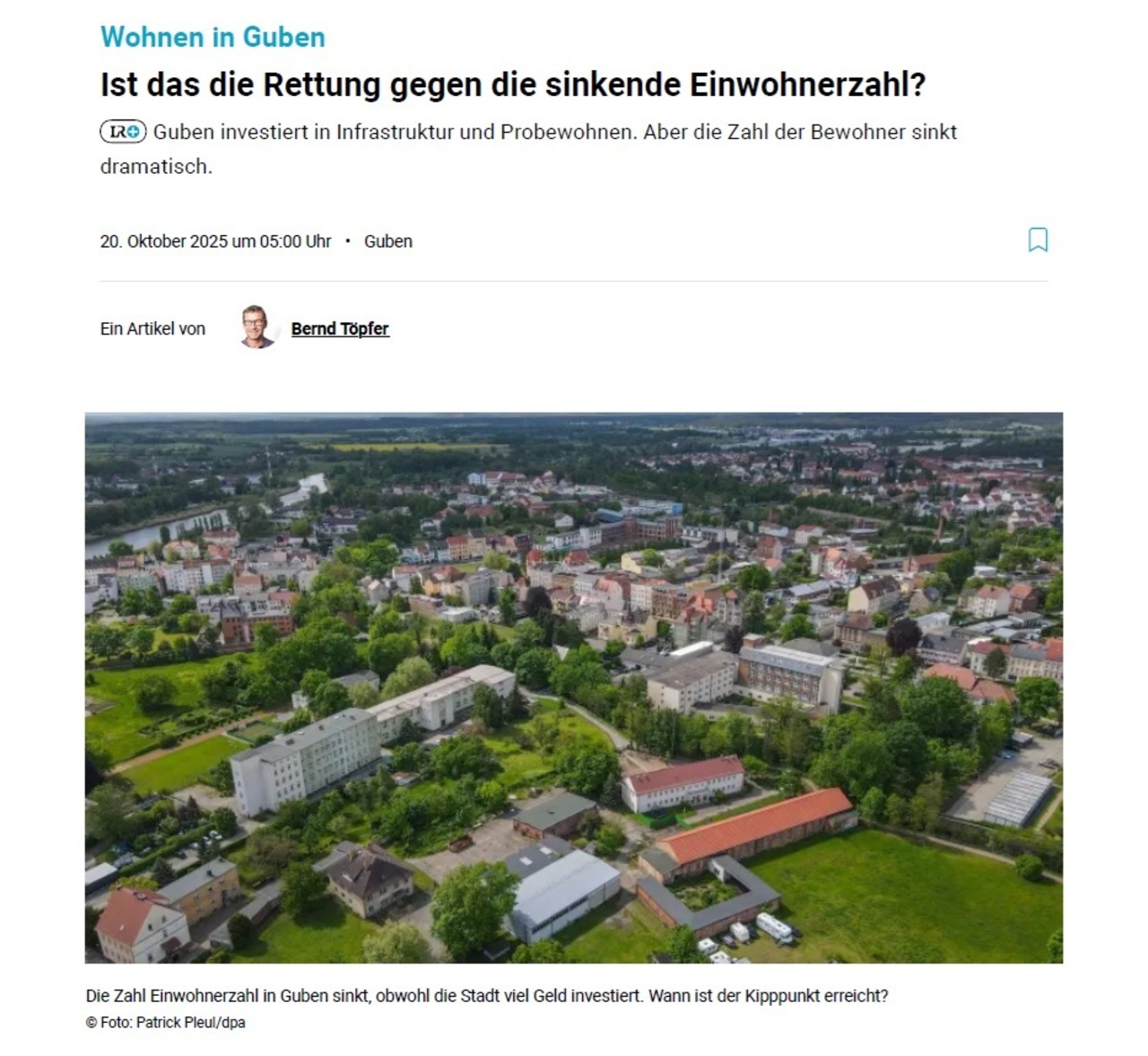 Artikel Lausitzer Rundschau Auszeichnung der Staatskanzlei Brandenburg durch dieChefin der Staatskanzlei Frau Schneider für 