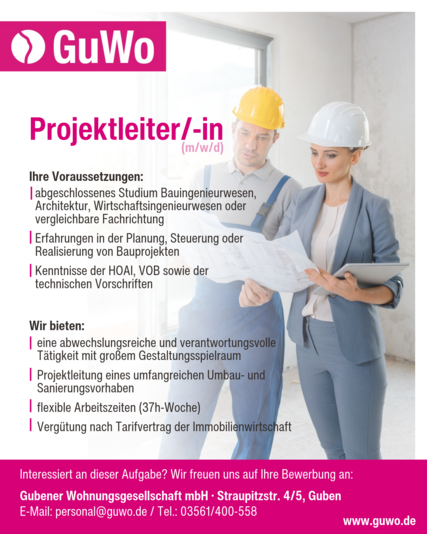 GuWo Projektleiter (m/w/d)