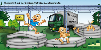 produziert auf der besten Matratze Deutschlands